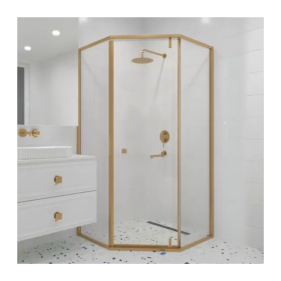 Душевой уголок RGW HO-088Gb прозрачное/золото