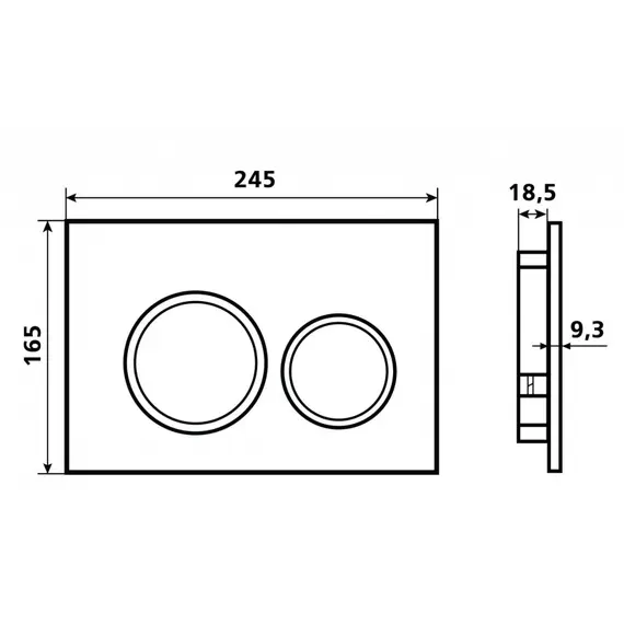 Клавиши смыва ESBANO SLIM-37GM