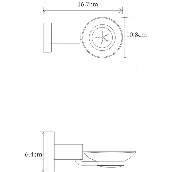 Мыльница стекло Ceramalux ANTICA 61204-1