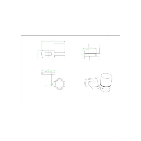 Стакан стекло Ceramalux AZZURO 95602