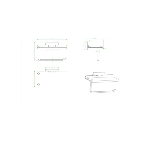 Бумагодержатель Ceramalux AZZURO 95607D