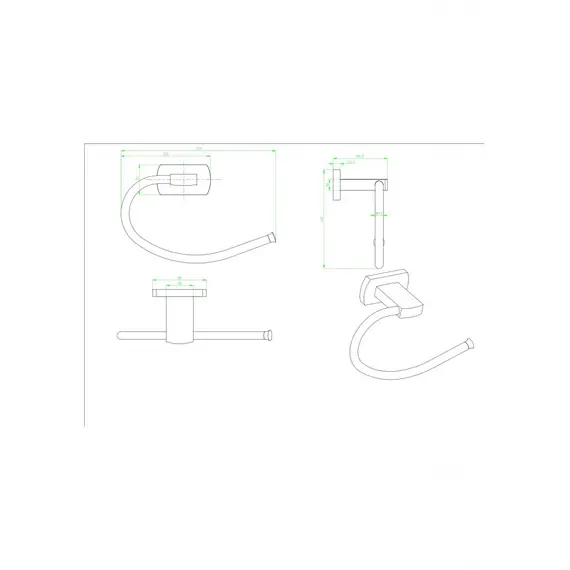 Бумагодержатель Ceramalux AZZURO 95606