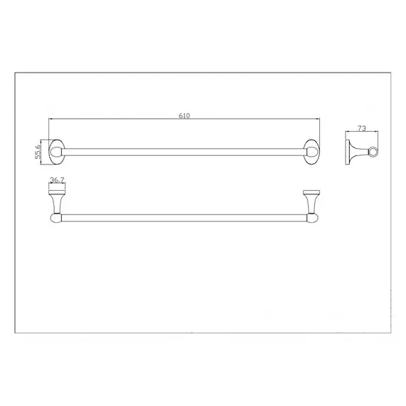 Полотенцедержатель Ceramalux BELL  53508