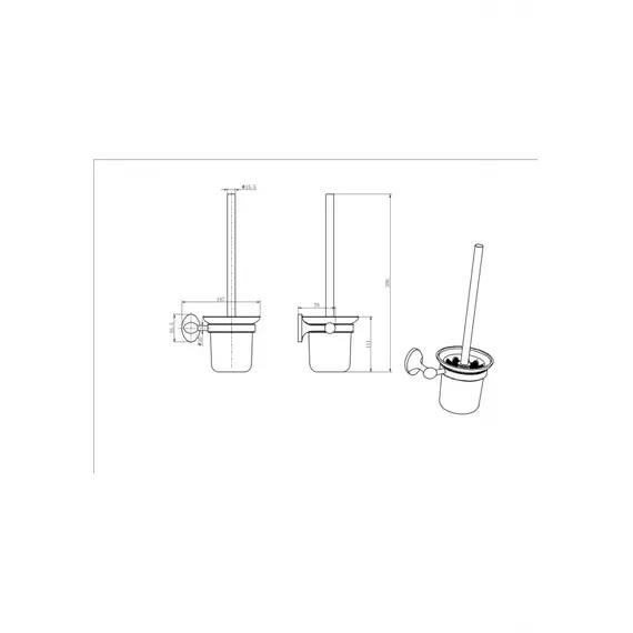 Ёршик подвесной Ceramalux BELL  53513