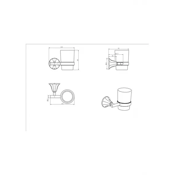 Стакан керамика Ceramalux BIATICHI 73002-1