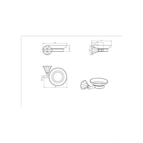 Мыльница керамика Ceramalux BIATICHI 73004-1