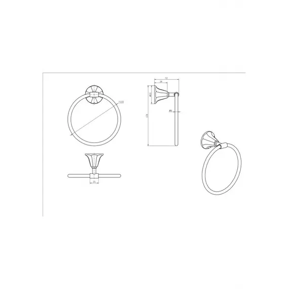 Полотенцедержатель Ceramalux BIATICHI 73006-1