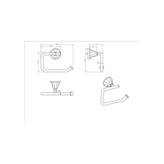 Бумагодержатель Ceramalux BIATICHI 73007-1