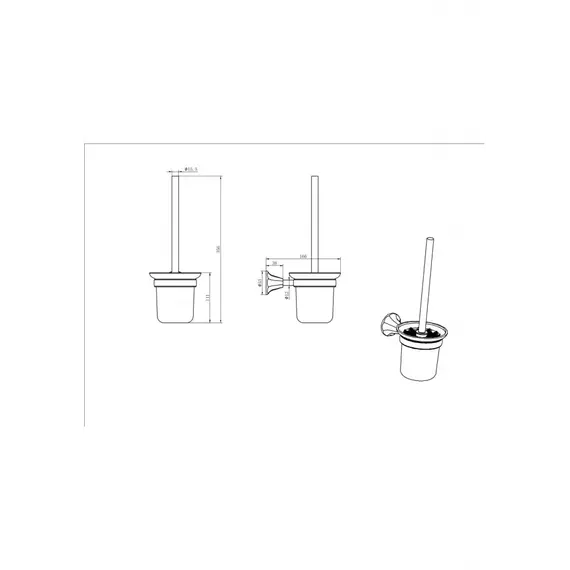 Ёршик подвесной Ceramalux BIATICHI 73013-1