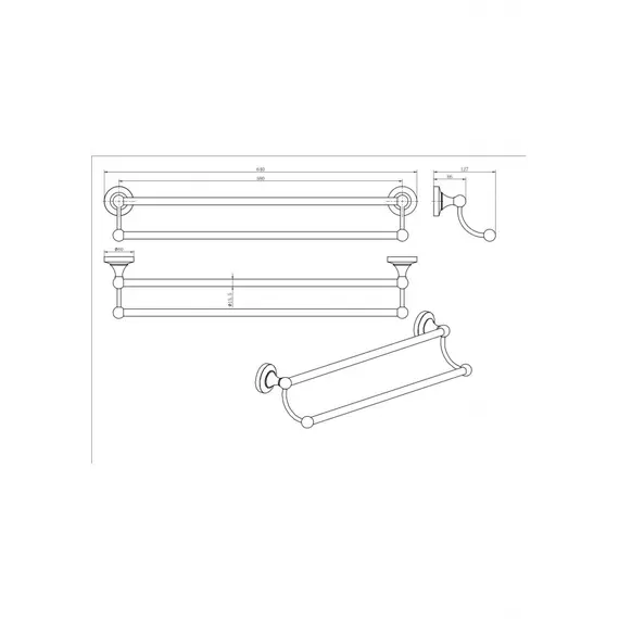 Полотенцедержатель Ceramalux CAPS 51309