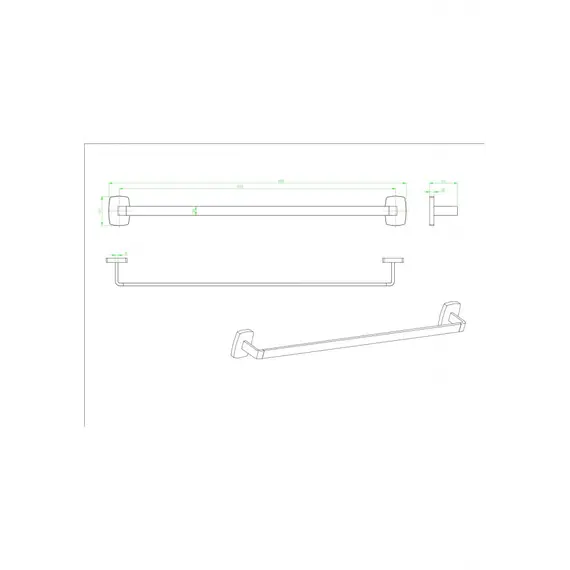 Полотенцедержатель Ceramalux CUBE 12608