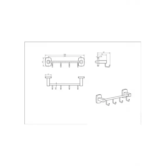 Крючок Ceramalux CUBE 12618