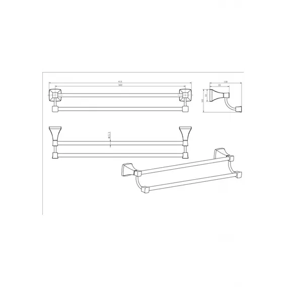 Полотенцедежатель Ceramalux DOMINO 95409