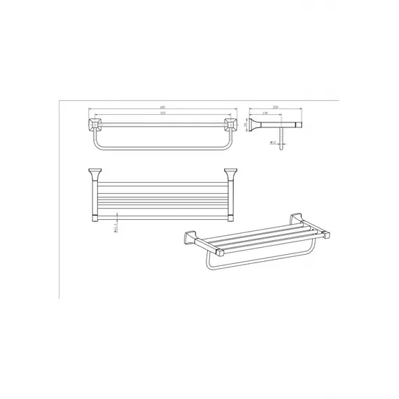 Полотенцедежатель Ceramalux DOMINO 95410