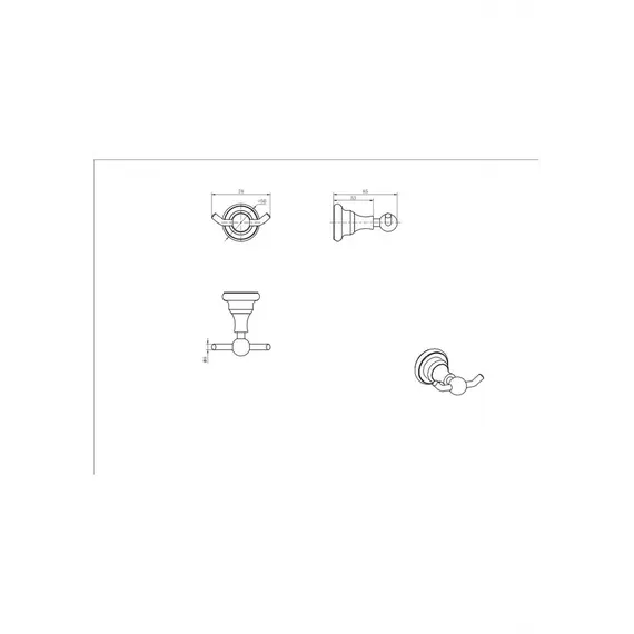 Крючок двойной Ceramalux ELEGANCE 95801