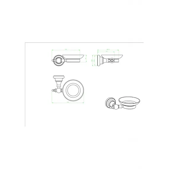 Мыльница Стекло Ceramalux ELEGANCE 95804