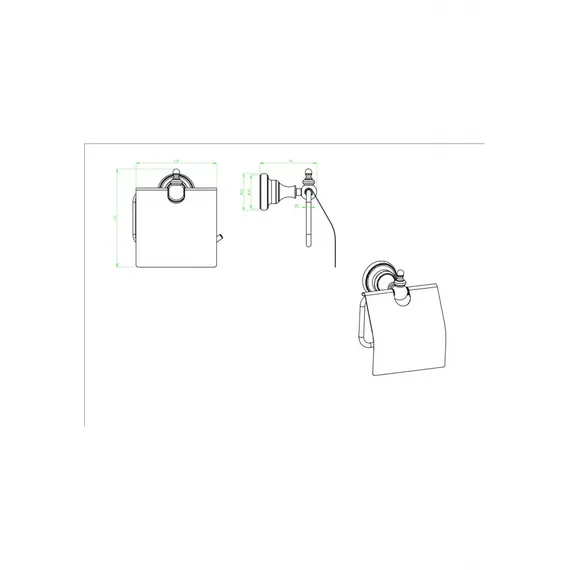 Бумагодержатель Ceramalux ELEGANCE 95807