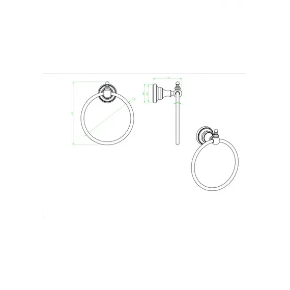 Полотенцедержатель Ceramalux ELEGANCE 95806