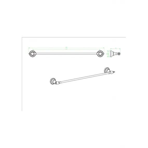 Полотенцедержатель Ceramalux ELEGANCE 95808