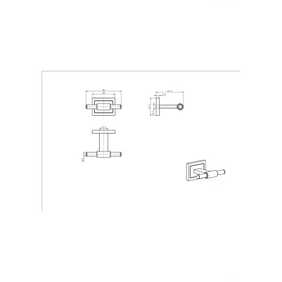 Крючок хром Ceramalux GAMMA 12301А