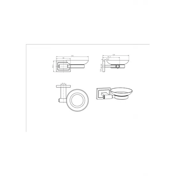 Мыльница  стекло Ceramalux GAMMA 12304