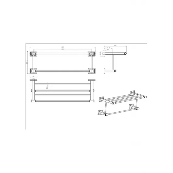 Полотенцедержатель Ceramalux GAMMA 12310