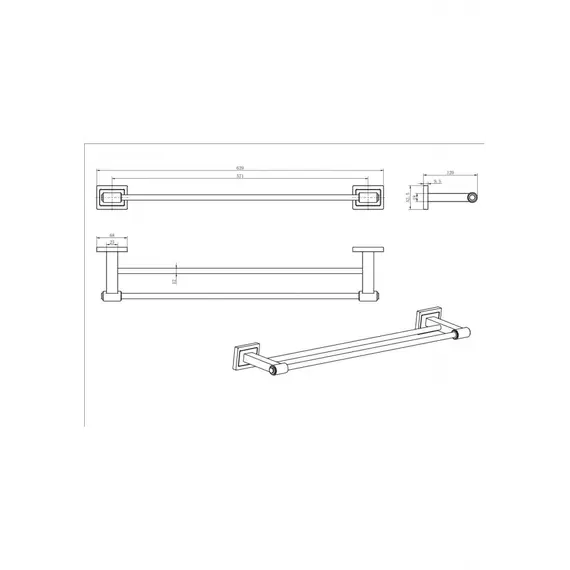 Полотенцедержатель Ceramalux GAMMA 12309