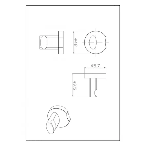 Крючок Ceramalux LOFT 53901