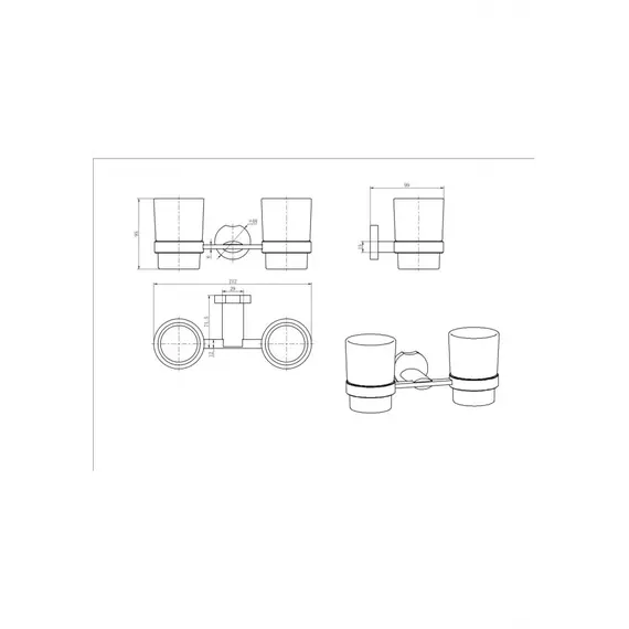 Стакан двойной стеклоCeramalux LOFT 53903