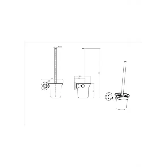 Ёршик подвесной Ceramalux LUXURY 57513