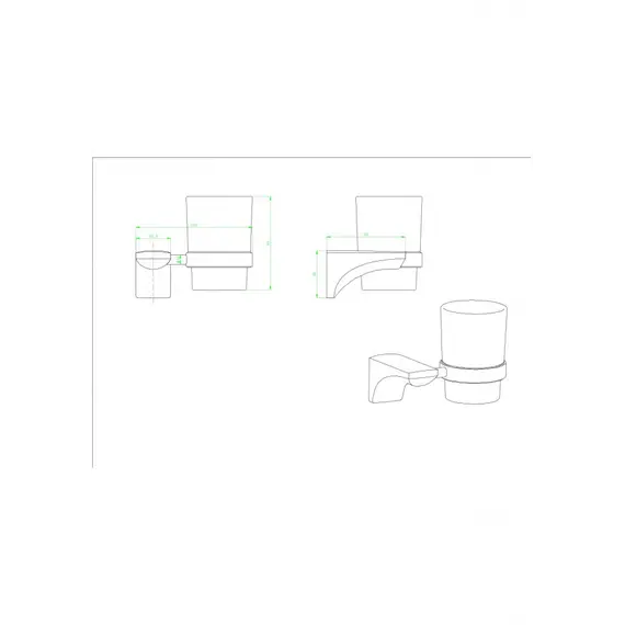 Стакан стекло Ceramalux MONELLI  70002