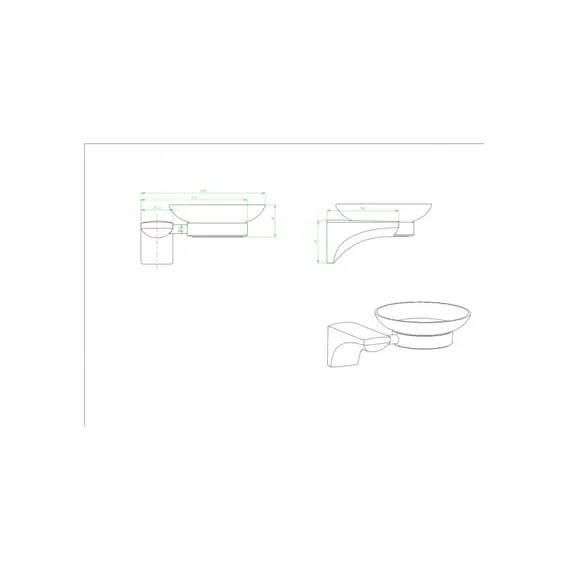 Мыльница стекло Ceramalux MONELLI  70004