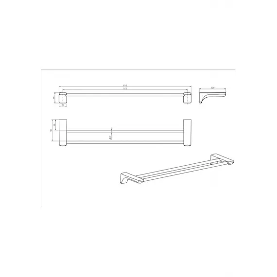 Полотенцедержатель Ceramalux MONELLI  70009A
