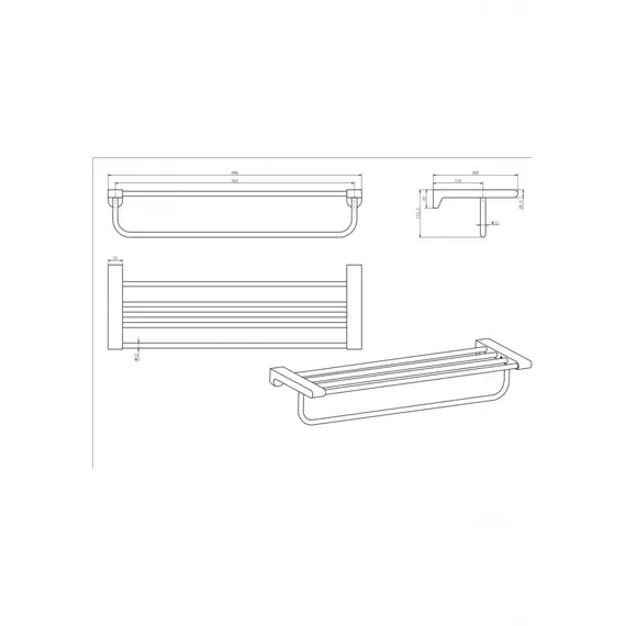 Полотенцедержатель Ceramalux NEO 51010
