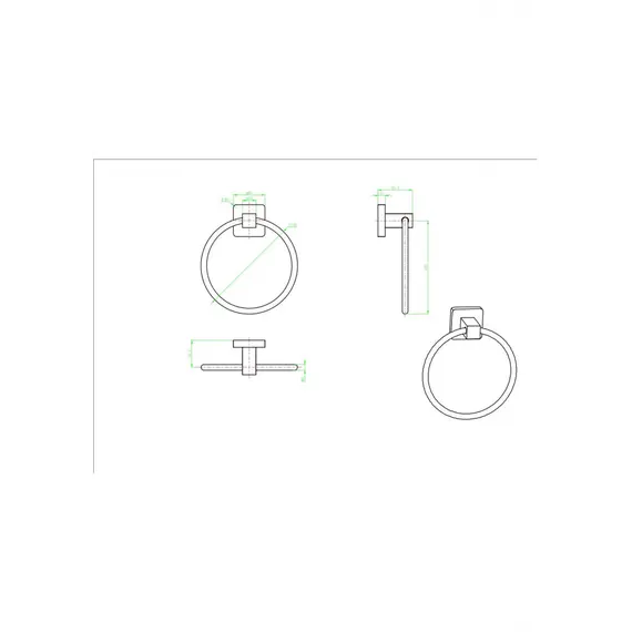 Полотенцедержатель Ceramalux QUADRO 61906 A