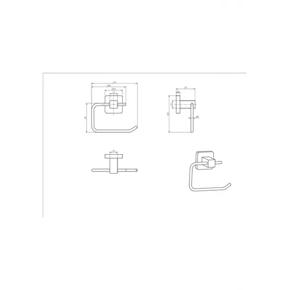Бумагодержатель Ceramalux QUADRO 61907A