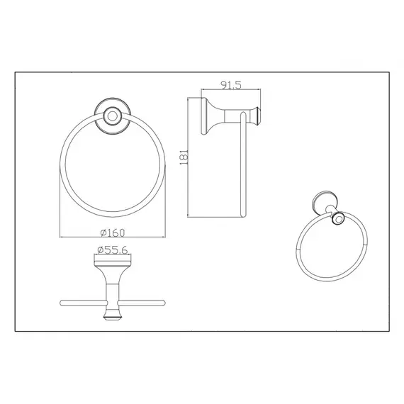 Полотенцедержатель Ceramalux VALENCIA 88506G