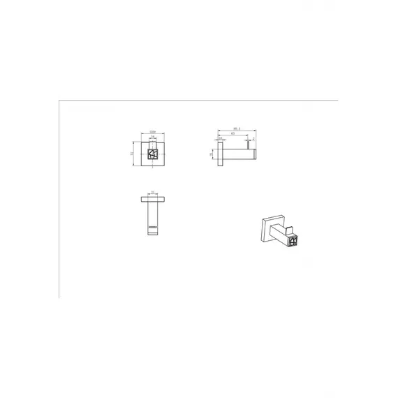 Крючок Ceramalux VENEZIA 88601-1