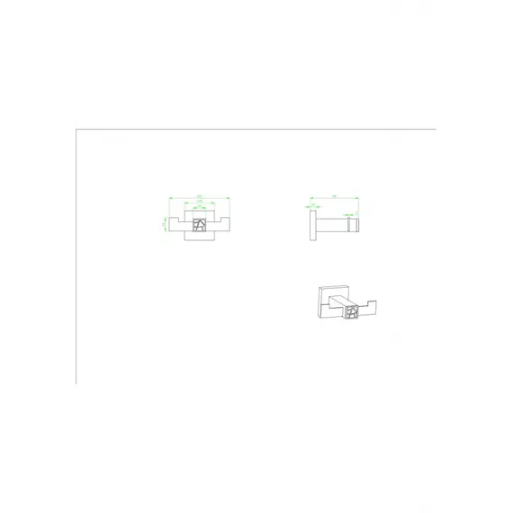 Крючок двойной Ceramalux VENEZIA 88601A-1