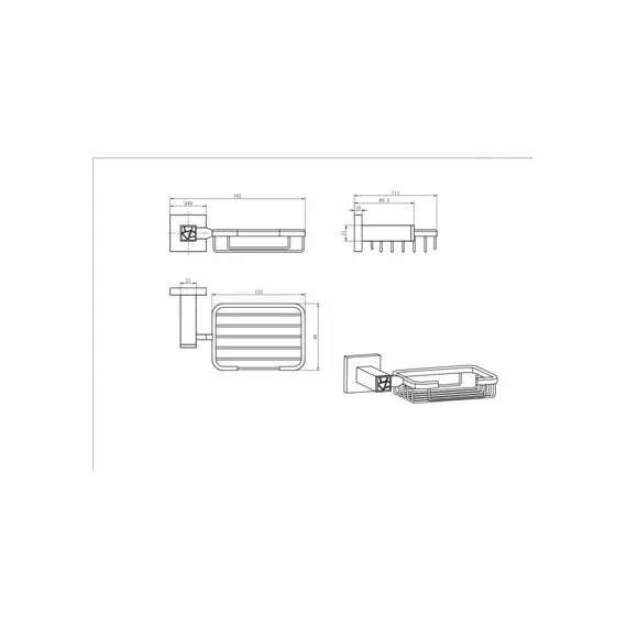 Мыльница решетка Ceramalux VENEZIA 88605-1