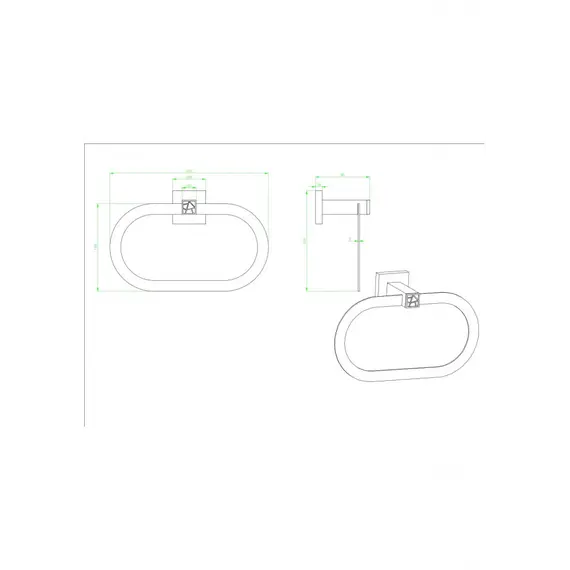 Полотенцедержатель Ceramalux VENEZIA 88606-1