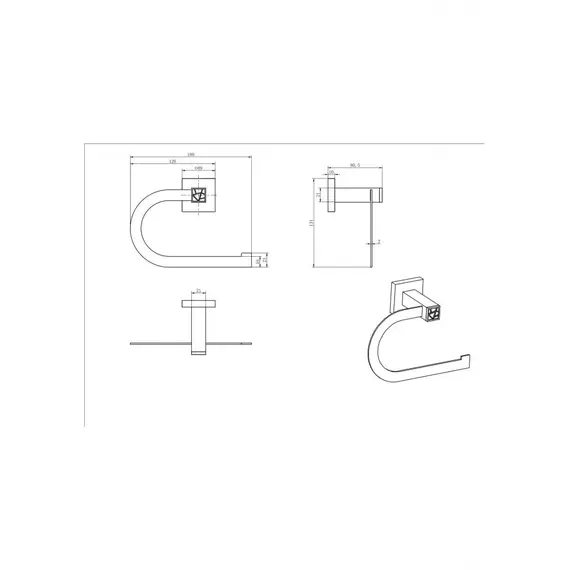 Бумагодержатель Ceramalux VENEZIA  88607A-1