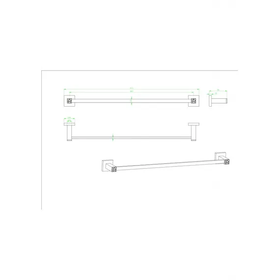 Полотенцедержатель Ceramalux VENEZIA 88608-1