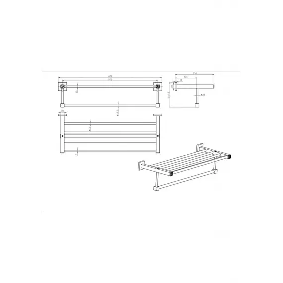Полка подвесная Ceramalux VENEZIA  88610-1