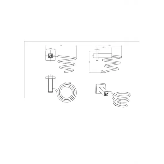 Держатель для фена Ceramalux VENEZIA 88616-1