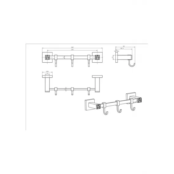 Крючок Ceramalux VENEZIA  88618-1