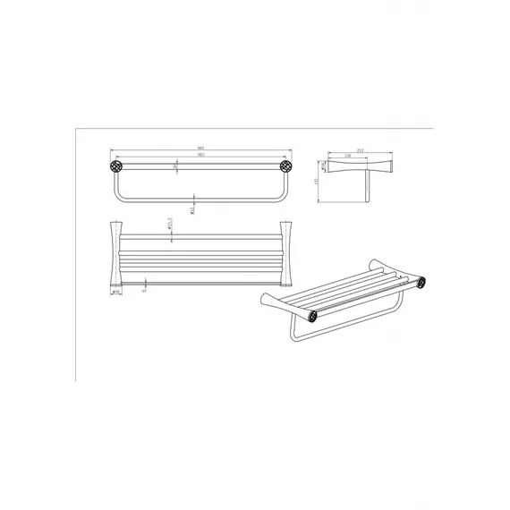Полотенцедержатель Ceramalux VIRGINIA 94310A