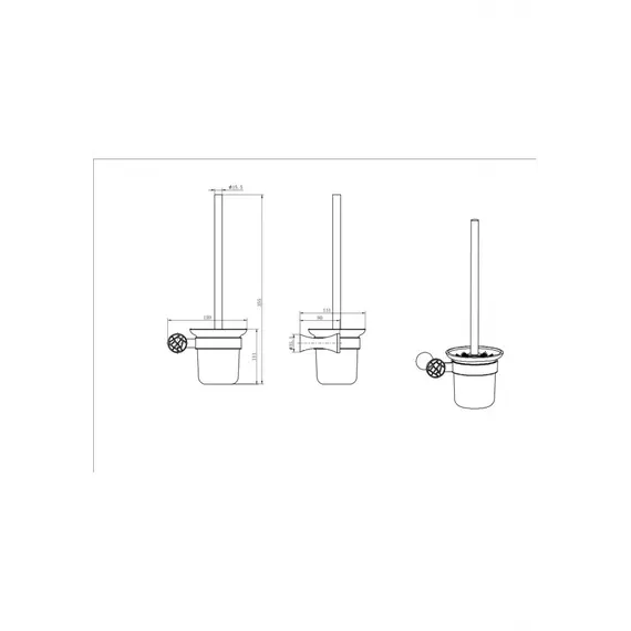 Ёршик подвесной Ceramalux VIRGINIA 94313A