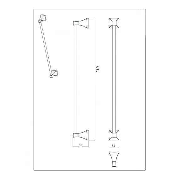Полотенцедежатель Ceramalux DOMINO 95408