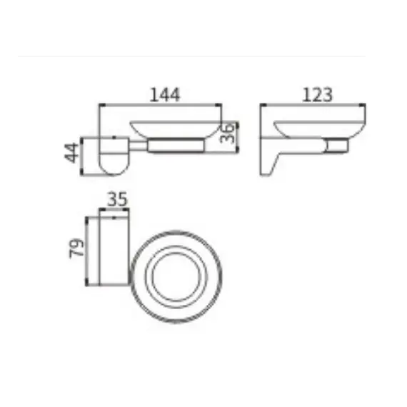 Мыльница стекло Ceramalux NEO 51004